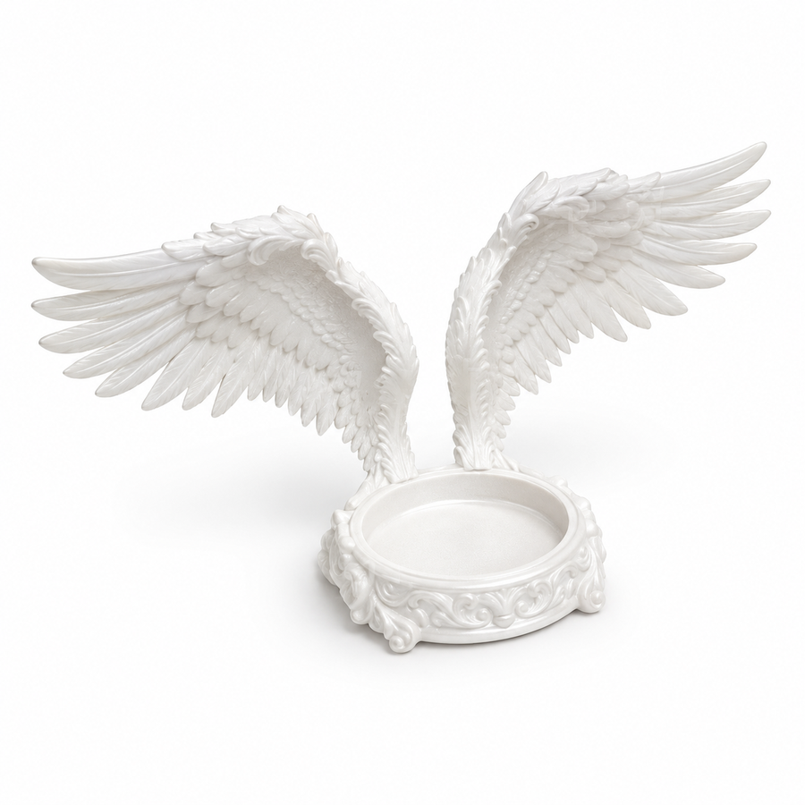 White Angel Wings Jewelry Holder Tray
