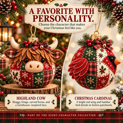 🎄Cozy Patchwork Christmas Ornament Collection-✨Relaxing DIY Craft to Create Stunning Christmas Artwork
