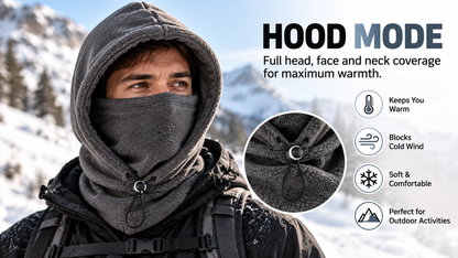 3-in-1 Winter Hood Neck Warmer – Windproof Face & Neck Protection