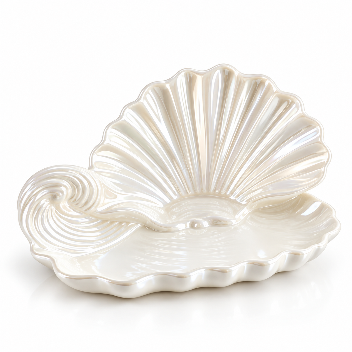 White Shell Jewelry Holder Tray