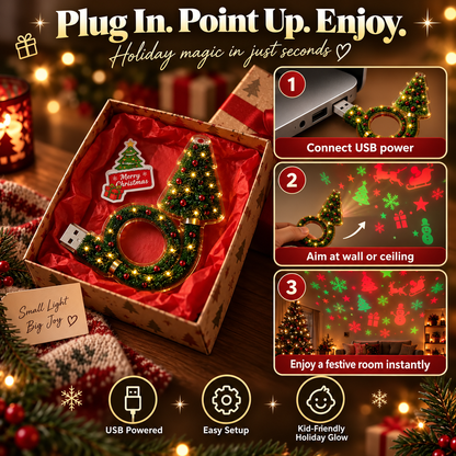 🎄 Christmas Magic Projection Lamp – Turn Any Room Into a Holiday Wonderland ✨