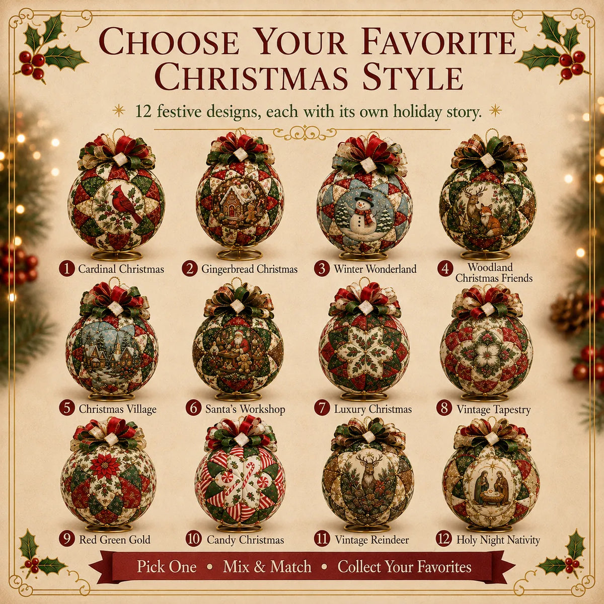 🔥Last Day BUY 3 GET 1 FREE⏳ Last Day 50% OFF – DIY Christmas Patchwork Ornament Kit