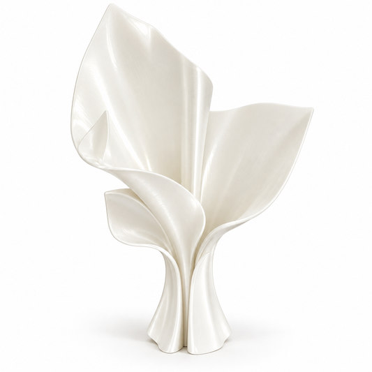 Silk White Sculptural Vase
