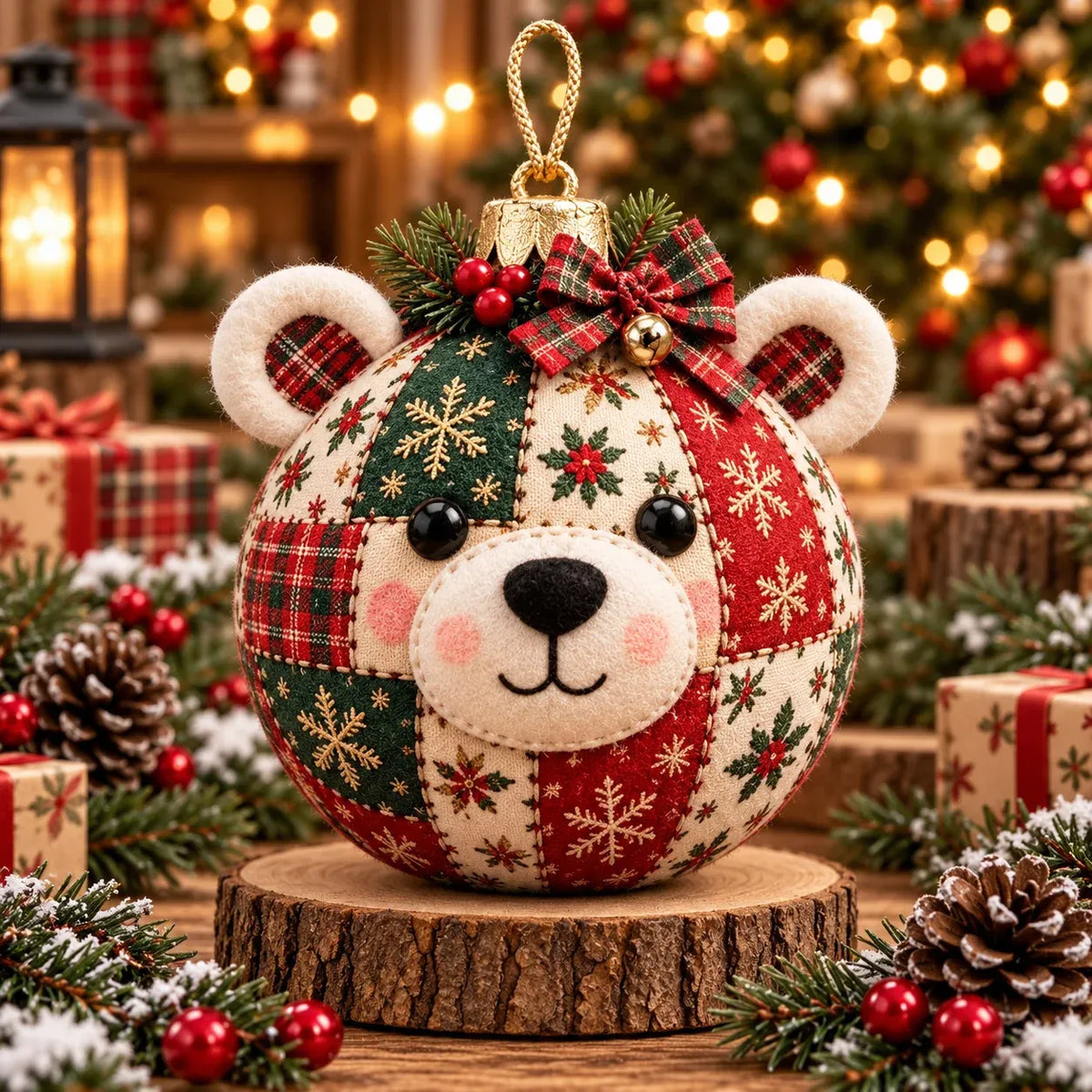 🎄Cozy Patchwork Christmas Ornament Collection-✨Relaxing DIY Craft to Create Stunning Christmas Artwork