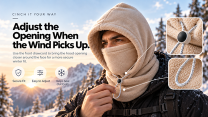 3-in-1 Winter Hood Neck Warmer – Windproof Face & Neck Protection