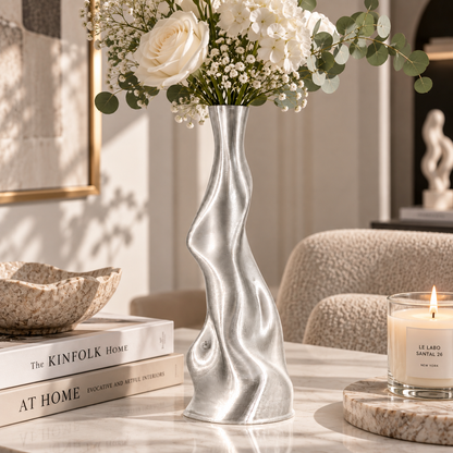Modern Abstract White Vase