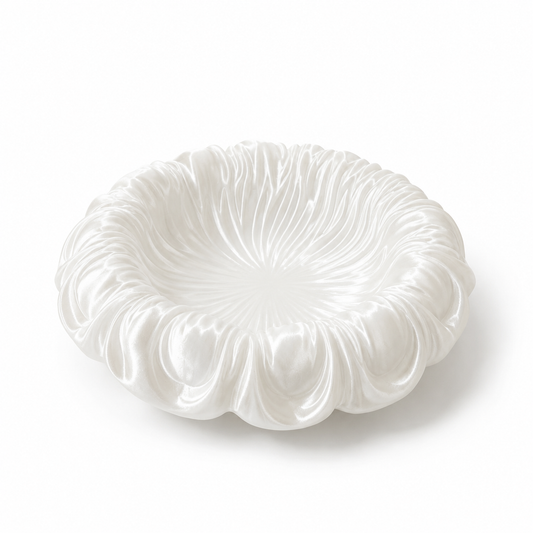White Flower Jewelry Storage Tray