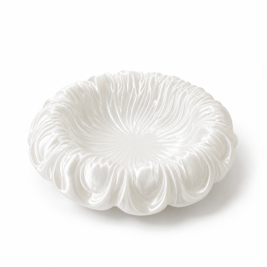 White Flower Jewelry Storage Tray