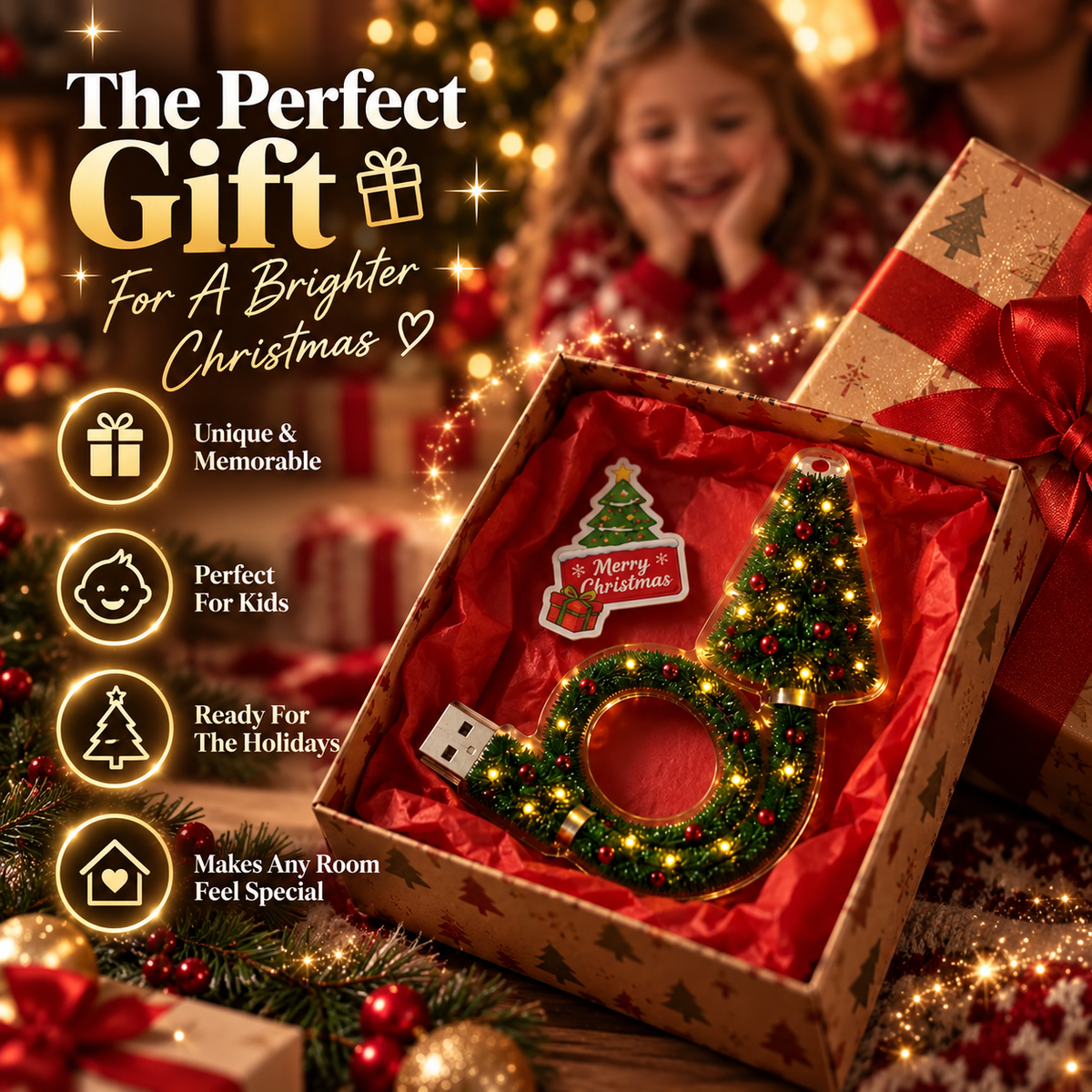 🎄 Christmas Magic Projection Lamp – Turn Any Room Into a Holiday Wonderland ✨