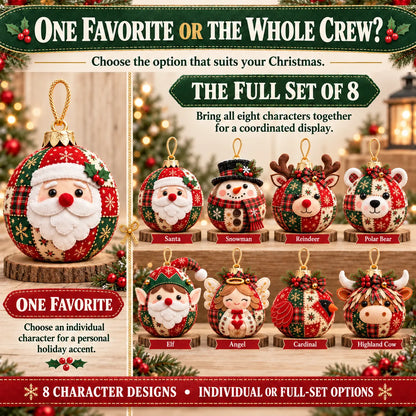 🎄Cozy Patchwork Christmas Ornament Collection-✨Relaxing DIY Craft to Create Stunning Christmas Artwork