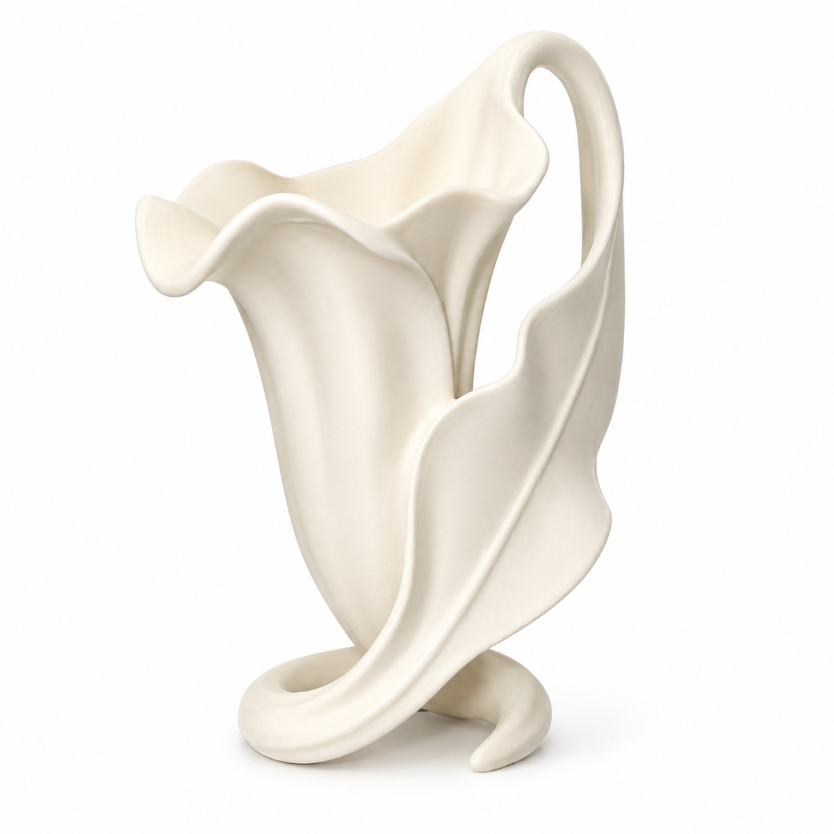Organic White Sculptural Vase