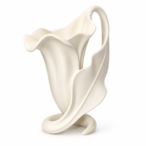 Organic White Sculptural Vase