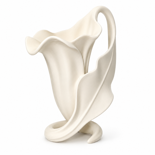 Organic White Sculptural Vase