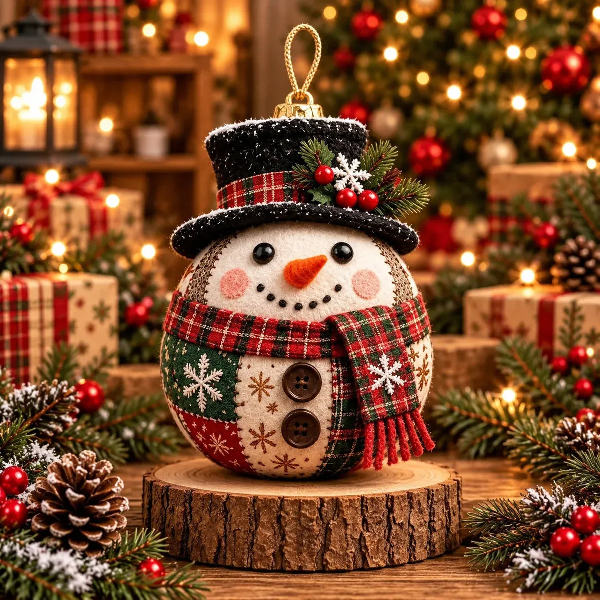 🎄Cozy Patchwork Christmas Ornament Collection-✨Relaxing DIY Craft to Create Stunning Christmas Artwork