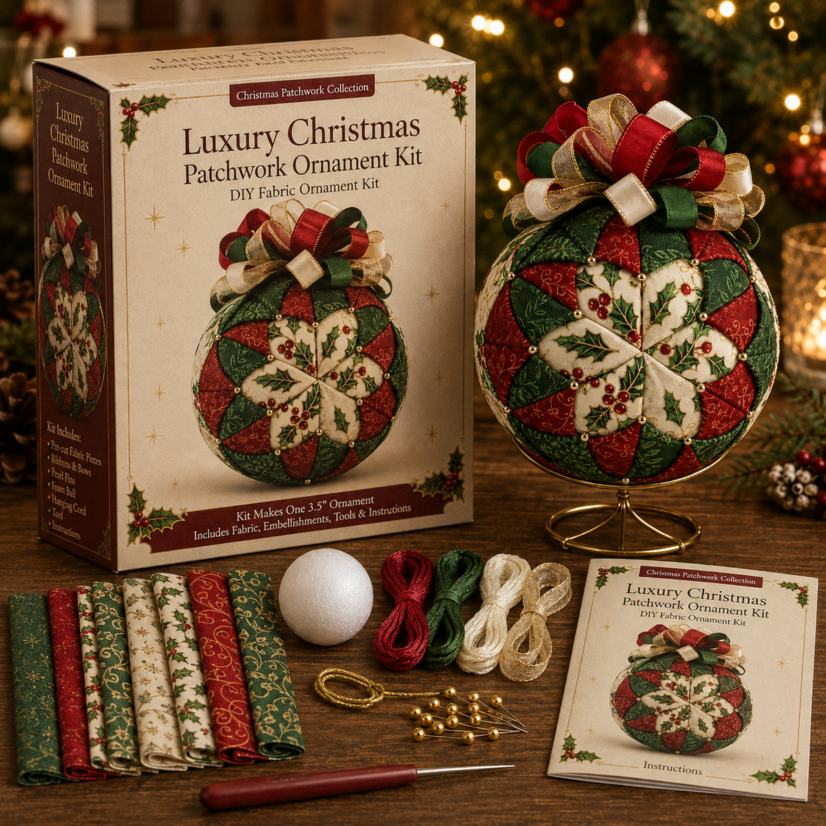 🔥Last Day BUY 3 GET 1 FREE⏳ Last Day 50% OFF – DIY Christmas Patchwork Ornament Kit