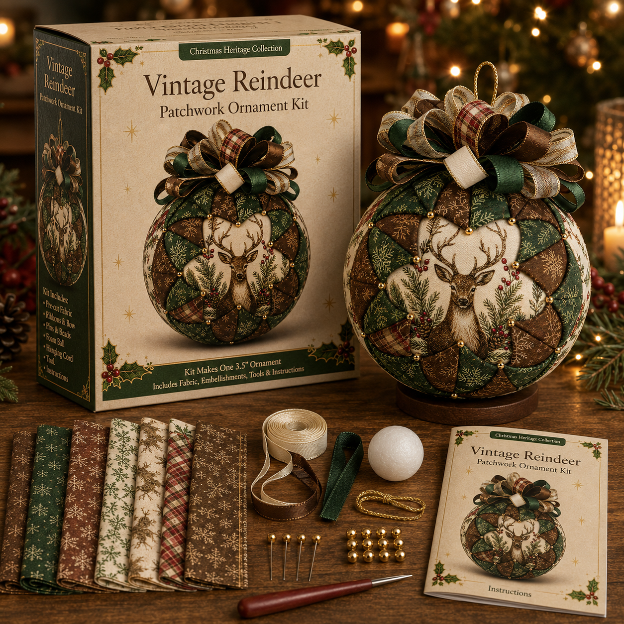 🦌 Rustic Reindeer Ornament Kit