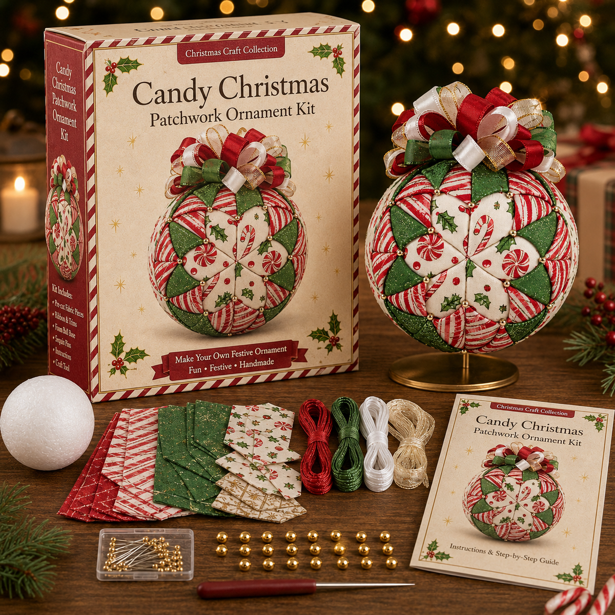 🔥Last Day BUY 3 GET 1 FREE⏳ Last Day 50% OFF – DIY Christmas Patchwork Ornament Kit