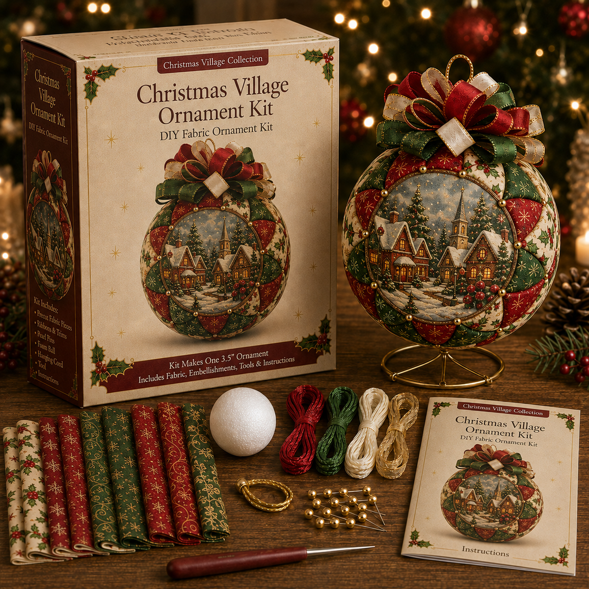 🔥Last Day BUY 3 GET 1 FREE⏳ Last Day 50% OFF – DIY Christmas Patchwork Ornament Kit