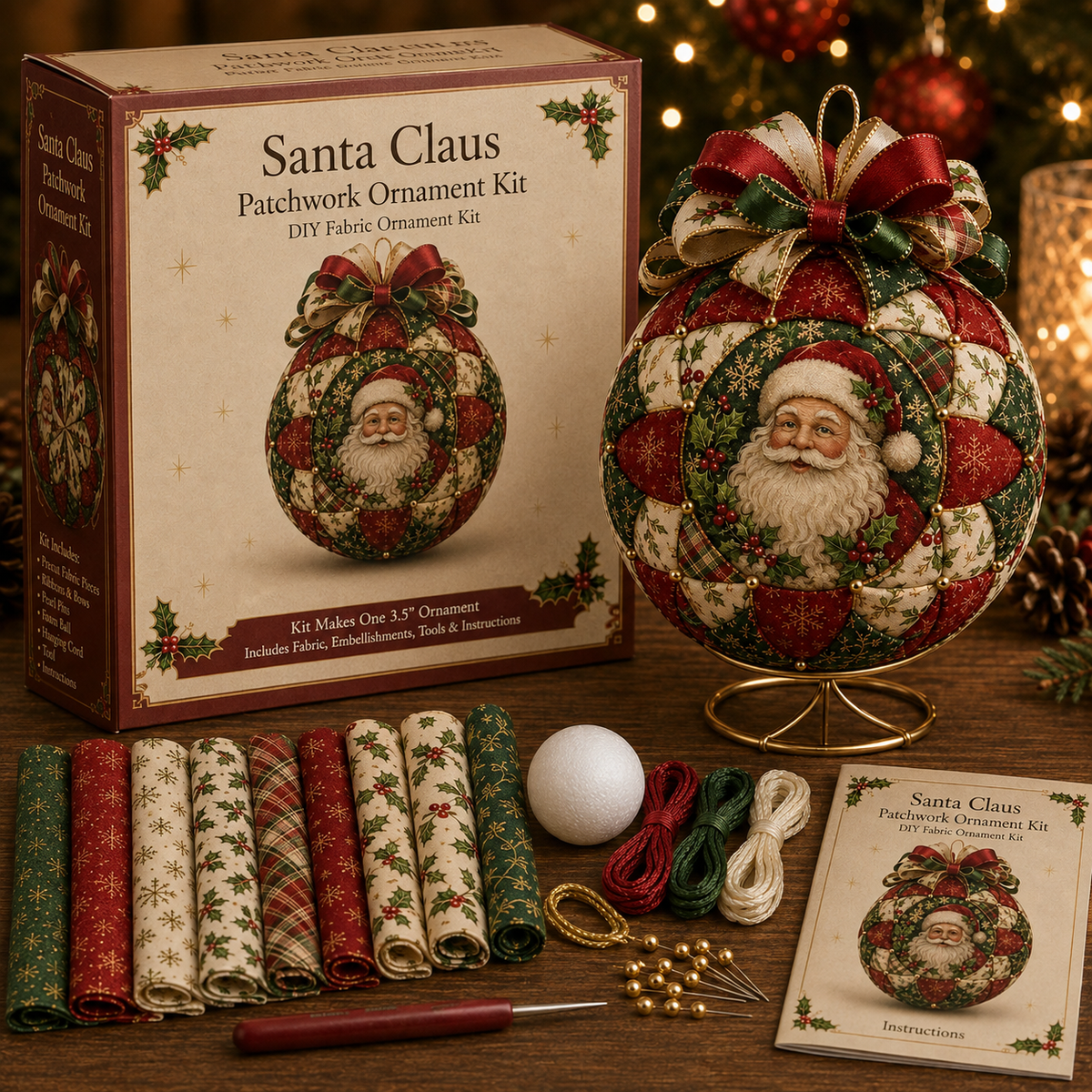 🔥Last Day BUY 3 GET 1 FREE⏳ Last Day 50% OFF – DIY Christmas Patchwork Ornament Kit