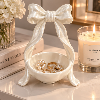 Silk White Shell Jewelry Tray