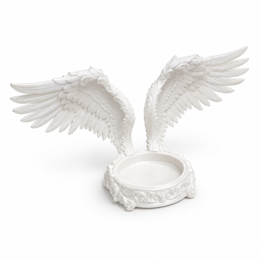 White Angel Wings Jewelry Holder Tray