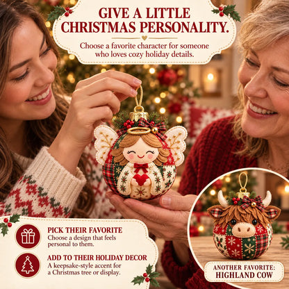 🎄Cozy Patchwork Christmas Ornament Collection-✨Relaxing DIY Craft to Create Stunning Christmas Artwork