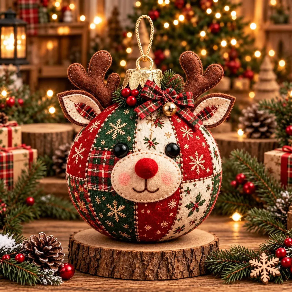 🎄Cozy Patchwork Christmas Ornament Collection-✨Relaxing DIY Craft to Create Stunning Christmas Artwork