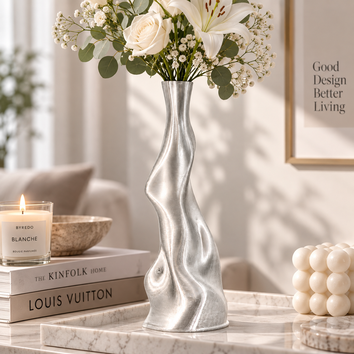 Modern Abstract White Vase