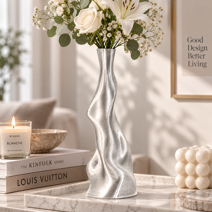 Modern Abstract White Vase